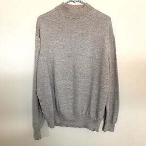 Toscano Made in Italy Pullover Mock Turtleneck L Gray.